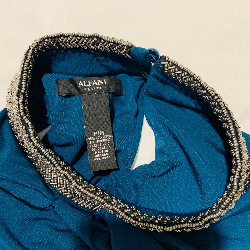 Alfani Petite Turquoise Blouses - Picture 4 of 4